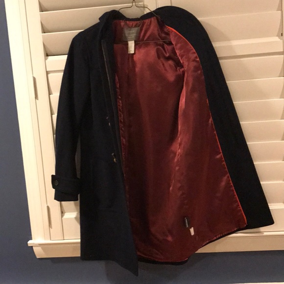 J. Crew Navy Wool Cashmere Coat - Picture 2 of 5